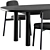  Slate Rectangular Dining Set by Couvreur 3D model small image 3