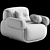 Modern Cannoli Armchair Studio Rendering 3D model small image 5