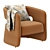 Elegant RH Gia Armchair 3D model small image 5