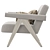 Vintage-inspired RH Jacob Armchair 3D model small image 4