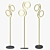 Elegant Golden Hallway Clothes Stand 3D model small image 4