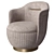 Elegant Devona Swivel Chair 3D model small image 1