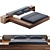 Sleek Low Profile Bed 3D model small image 4