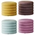 Colorful Scandinavian Poul Pouf 3D model small image 4