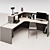 Multifunctional Reception Desk Set 3D model small image 2