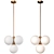 Opal Brass Pendant Light Fixture 3D model small image 3