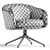 Elegant Swivel Armchair Design Sunrise 3D model small image 4