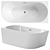Sancos Veneto L R Standalone Acrylic Bathtub 3D model small image 1