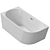 Sancos Veneto L R Standalone Acrylic Bathtub 3D model small image 3