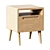 Caisson Nightstand: Modern Bedside Table 3D model small image 1