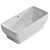 Neo Freestanding Acrylic Bathtub, White 3D model small image 3