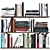 Bookshelf Set with 4 Shelves 3D model small image 1