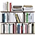 Bookshelf Set with 4 Shelves 3D model small image 3