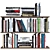 Bookshelf Set with 4 Shelves 3D model small image 4