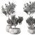 Metal Planter Set with Live Plants 3D model small image 4