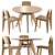 Vitra Table Chair Set 3D model small image 1