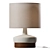 Modern Wood & Ceramic Lamp 3D model small image 1