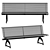 Metalco Libre Bench: Stylish Seating 3D model small image 1