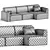 Bayvin-2 Soft Grey Corner Sofa 3D model small image 4