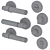  Levva Lever Door Handles Set 3D model small image 5