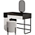 Elegant White Vanity Dressing Table 3D model small image 4