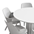 Sleek Sander Conference Table 3D model small image 4