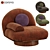 Contemporary Fratelli Boffi Armchair 3D model small image 1