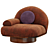 Contemporary Fratelli Boffi Armchair 3D model small image 3