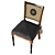 Elegant Wicker and Wood Chair 3D model small image 4