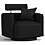 Adjustable Swivel Barrel Lounge Chair 3D model small image 4