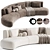 TONY Modern Sofa: Sleek Elegance 3D model small image 3