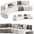 TONY Modern Sofa: Sleek Elegance 3D model small image 5