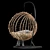 Handcrafted Wicker Swing Chair 3D model small image 3