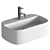 Elegant Glossy White Wash Basin 3D model small image 1