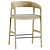 Grey Oak Semi-Bar Stool 3D model small image 2