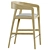 Grey Oak Semi-Bar Stool 3D model small image 3