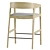 Grey Oak Semi-Bar Stool 3D model small image 4