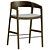 Grey Oak Semi-Bar Stool 3D model small image 5