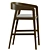 Grey Oak Semi-Bar Stool 3D model small image 6