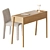 Sleek Oak Desk Set 3D model small image 2