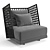 Opulent Volo Lounge Armchair 3D model small image 1