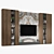 Gold Deco TV Wall Shelf 3D model small image 7