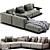 Corner Sofa Brera by Poliform 3D model small image 4