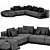 Corner Sofa Brera by Poliform 3D model small image 6