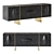 Sleek Black Rubber Credenza 3D model small image 1