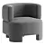 Darrel Small Fabric Armchair 3D model small image 2