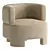 Darrel Small Fabric Armchair 3D model small image 3