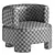 Darrel Small Fabric Armchair 3D model small image 4