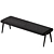 Contemporary Black Boucle Bench 3D model small image 2