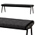 Contemporary Black Boucle Bench 3D model small image 4